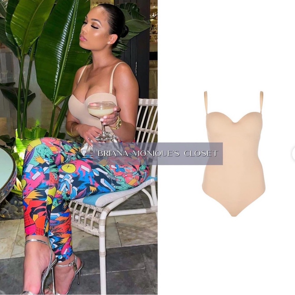 Wolford NWT Best Seller: Matt De Luxe String Bodysuit - Powder: M body & C-cup - Picture 6 of 11